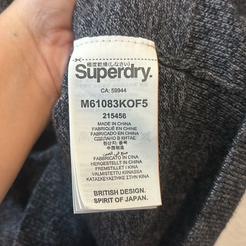 Superdry Harlo Crew Neck Sweater Cashmere Blend Medium​​​​​​​​​​​​ - Picture 6 of 13